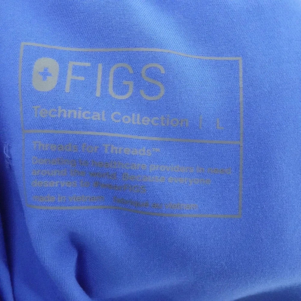 FIGS Scrub Pants Mens Large Blue Cairo Cargo Medical Workwear Nursing Healthcare